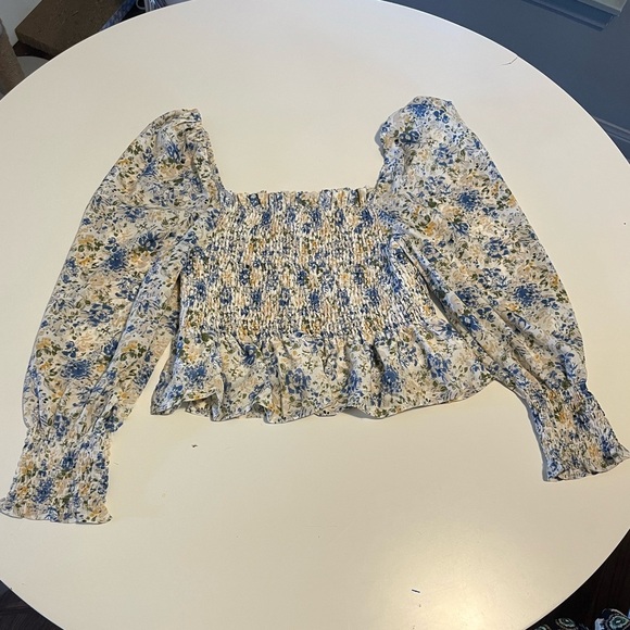 En Saison Floral Chiffon Top - S - Picture 3 of 6